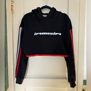 I.AM.GIA Cropped Black Hoodie